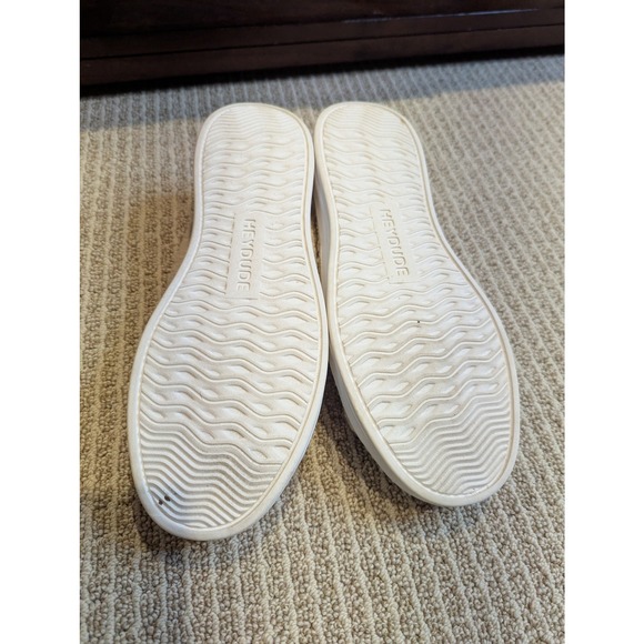 hey dude Women's Sneakers Cream Fuzzy Lace Up Casual Comfort Shoes - Picture 4 of 4